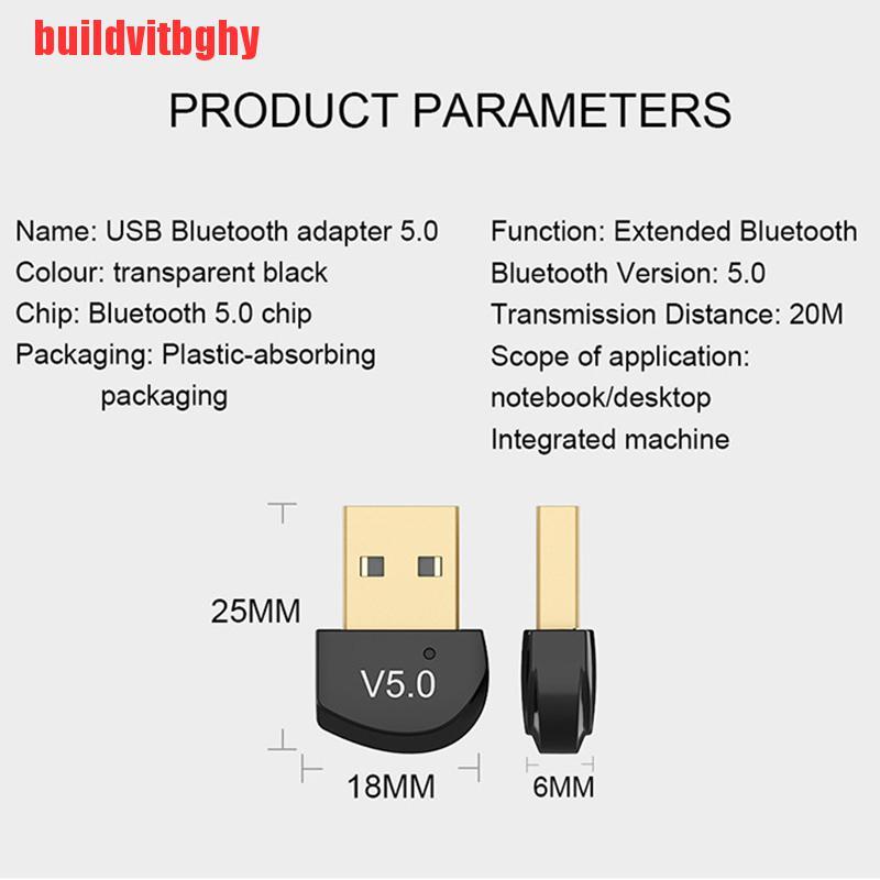 (Mua-Code) Usb Chuyển Đổi Bluetooth 5.0 Không Dây 5.0