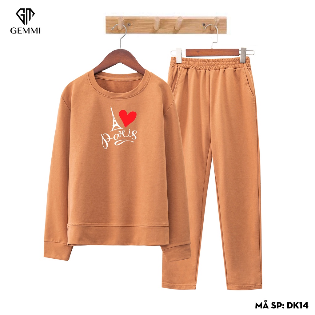 Set đồ bộ nữ mặc nhà thiết kế cao cấp in hình Gemmi Fashion DB14