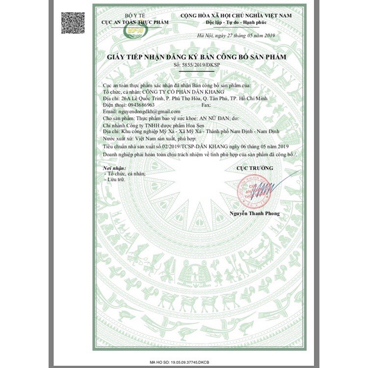 AN NỮ ĐAN - Hỗ Trợ U Nang Buồng Trứng, U Xơ Tử Cung Hộp 60 Viên