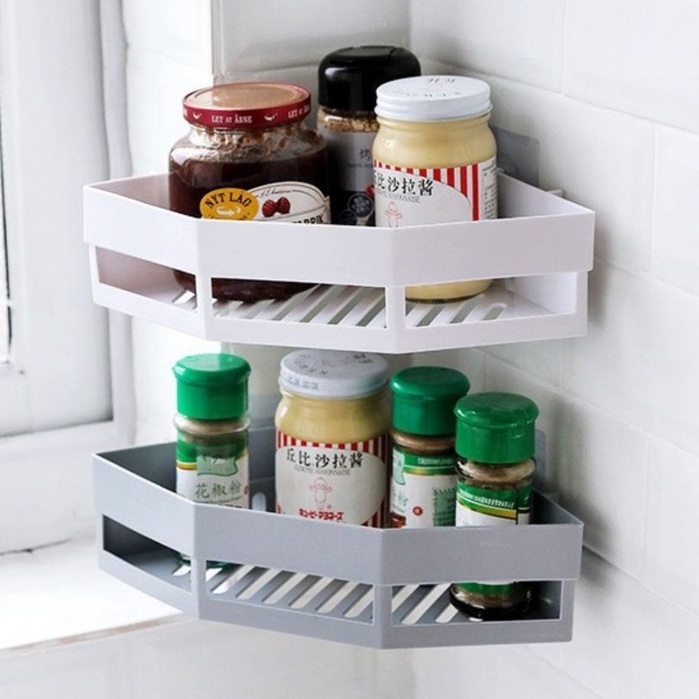 Kệ góc dán tường nhà tắm tam giác T2