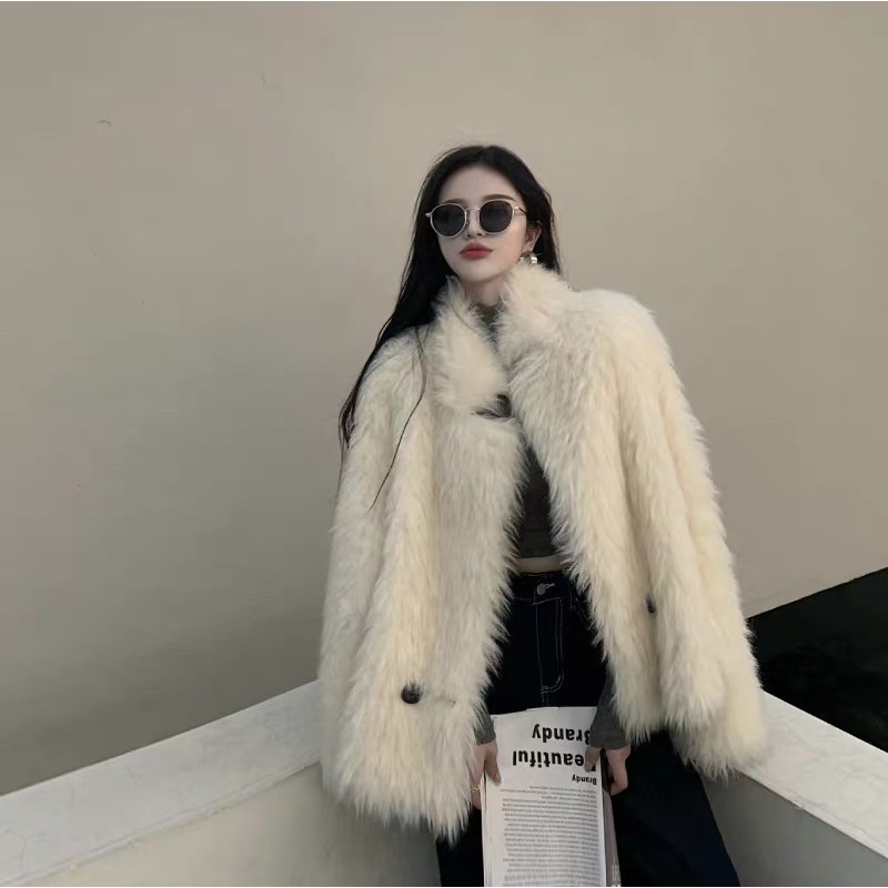 Áo khoác lông nữ thời trang Ulzzang phong cách Hàn Quốc sang chảnh siêu xinh ❤️
