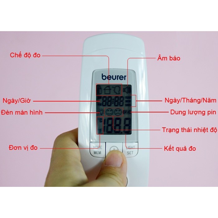 Nhiệt kế điện tử đo trán Beurer FT90 – Hàng Chính Hãng