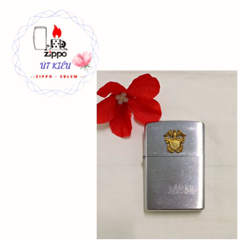 Miếng eblem dán Zippo đồng nguyên khối chim Mỹ  US17