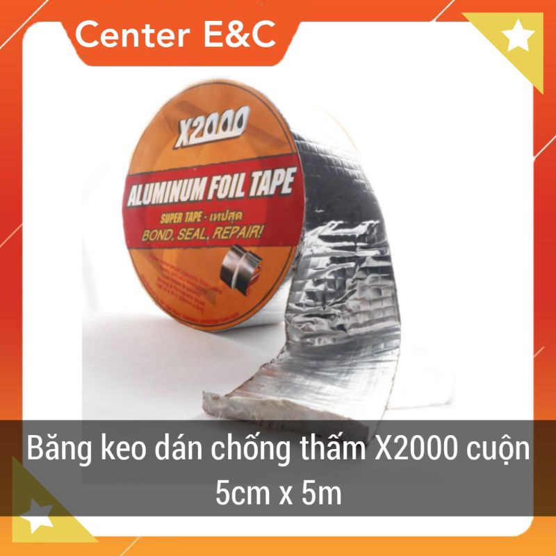 Băng Dính Chống Thấm X2000 khổ 5cm, Băng Keo Siêu Dính Chống Dột Đa Năng , Băng Dính Chống Thấm Hà Nội - Shop CEC