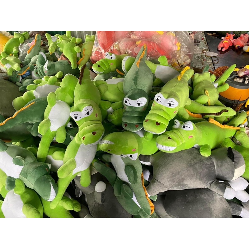 Gấu nhồi bông cá sấu mặt Ngáo, Cá sấu mặt Ngáo nhồi bông size 55cm siêu dễ thương