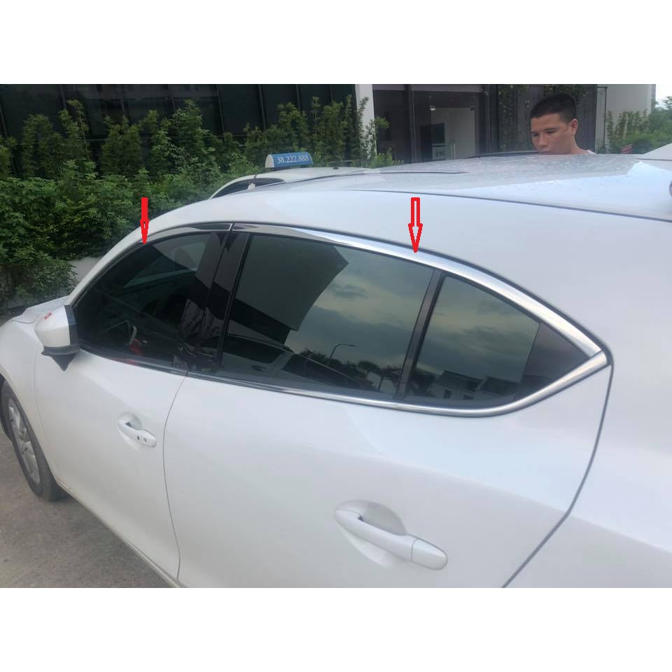 Nẹp viền cong kính mazda 3