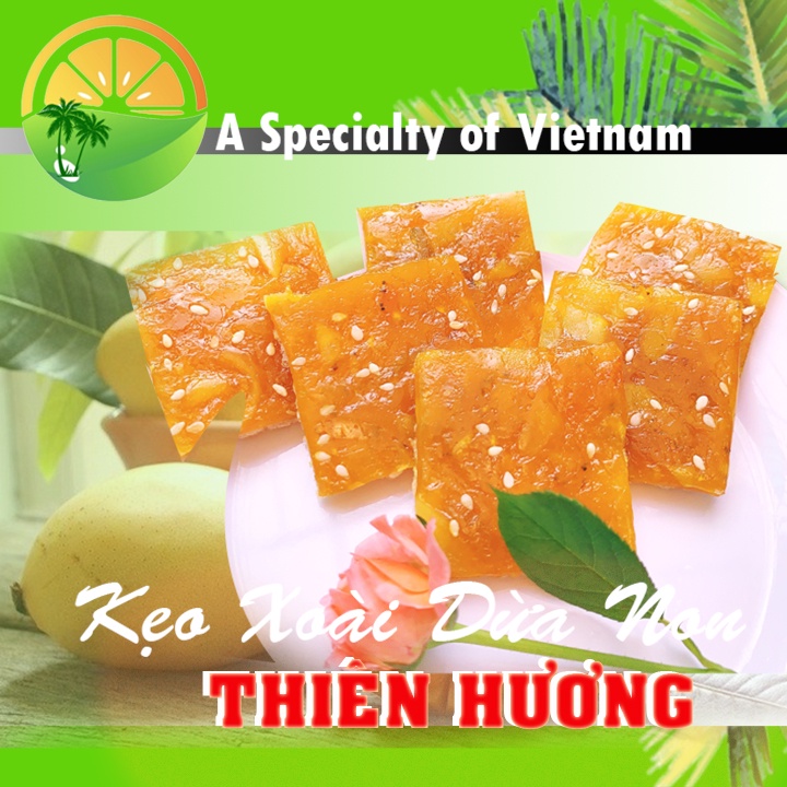 Kẹo xoài dừa non chua ngọt - đồ ăn vặt
