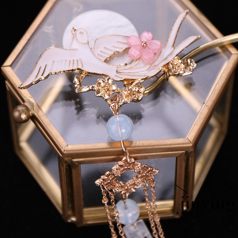 GETNOIVAS Trâm cài tóc hình chim và hoa xinh xắn dành cho nữ