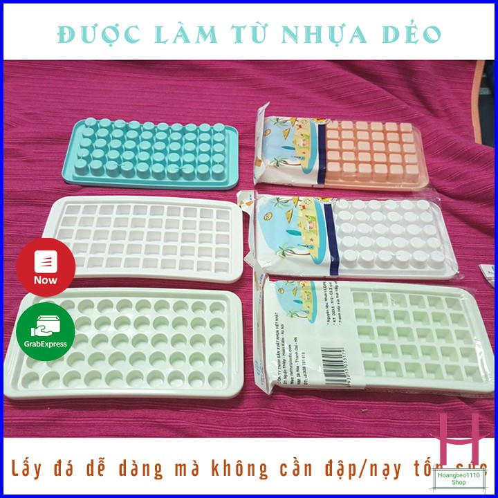 Vỉ đá 50 viên nhựa Việt Nhật vuông/tròn 6975-6976 - khuôn thạch rau câu 50 viên { H }