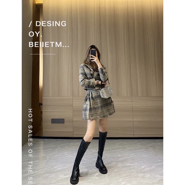 Bốt Cao Cổ Nữ 🖤Tiệm Vải Xinh Clothes🤍 Giày Bốt Kéo Khoá Đế Cao 4.5cm | BigBuy360 - bigbuy360.vn