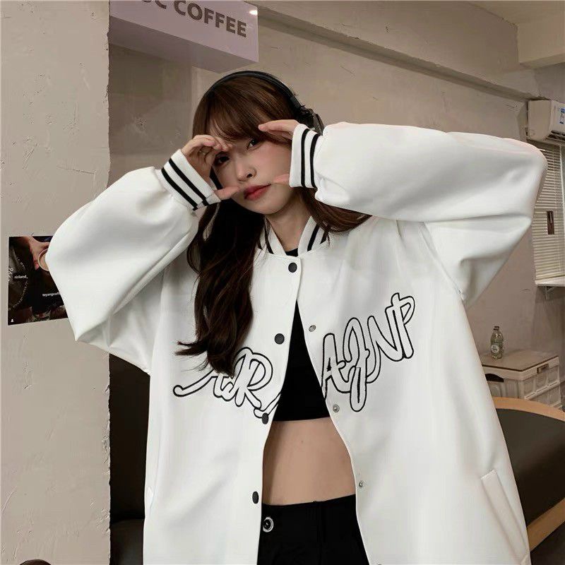 Áo Bomber nam nữ unisex  , Áo khoác nỉ bông mặt cười form rộng phong cách Hàn quốc, sẵn 2 màu đen trắng Freesize