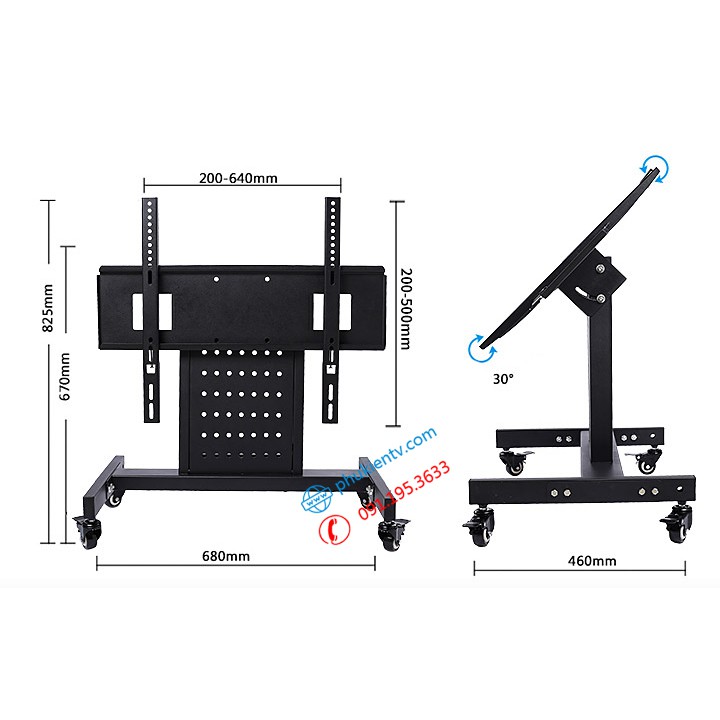 Kệ Treo Tivi Di Động 32 - 65 Inch - Chân Tivi Có Bánh Xe  Di Dộng - Giá Treo Tivi Dành Cho Phòng Họp - Hội Nghị