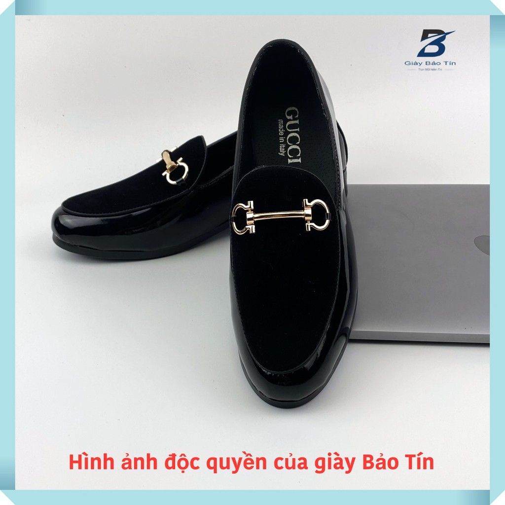 Giày lười nam công sở nam Bảo Tín GCC 1789 mặt nỉ tinh tế, gầm đế máy chắc chắn, da bóng không bám bụi, dễ dàng vệ sinh.