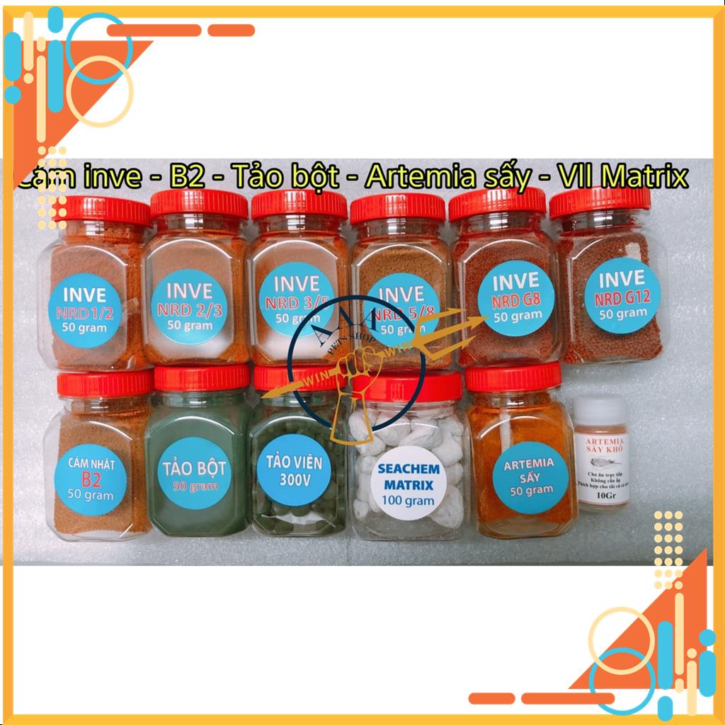 50Gr Cám Thái INVE G8 Cám hạt dùng ngay dành cho cá guppy, betta,cá nhỏ, cá vàng.. MSP67869