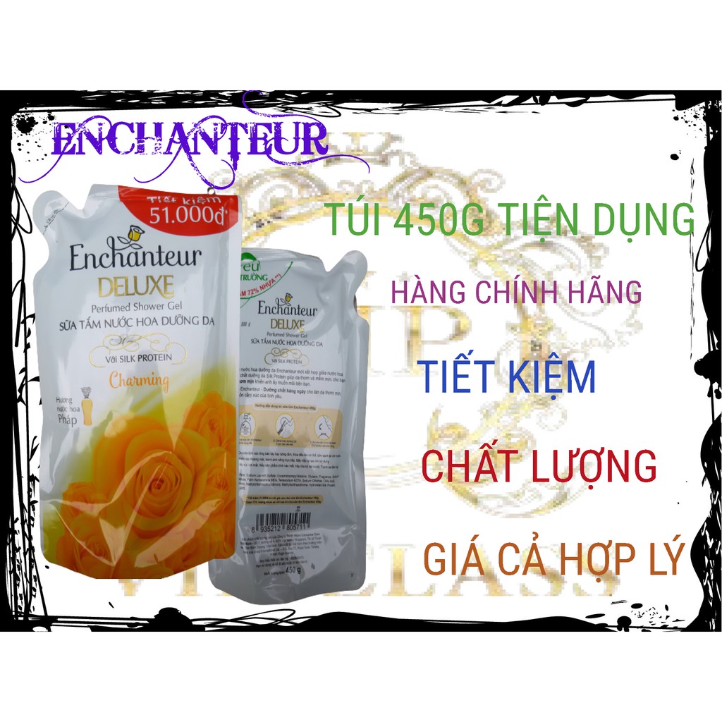 ENCHANTUER_ Túi Sữa tắm enchanteur Charming /Sensation 450g