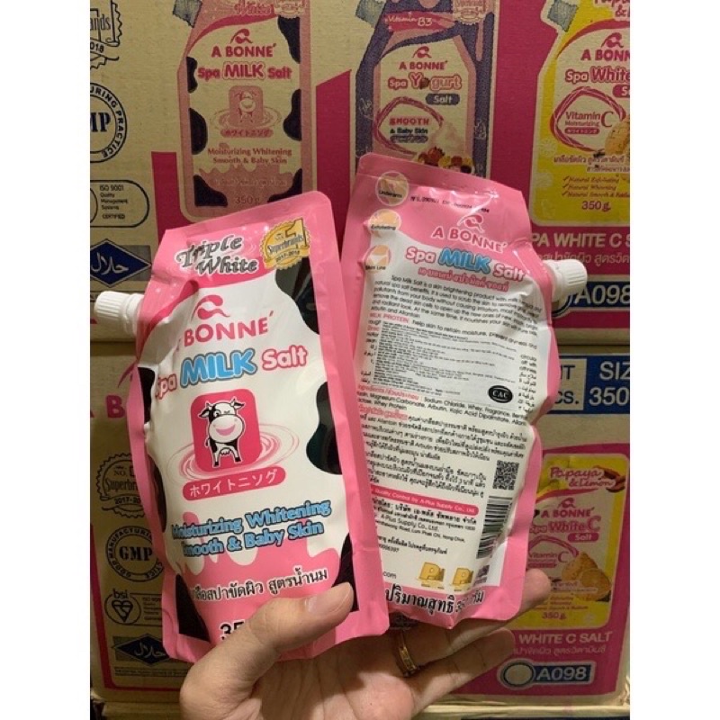 Muối tắm tẩy tế bào chết sữa bò A bonne spa miữa