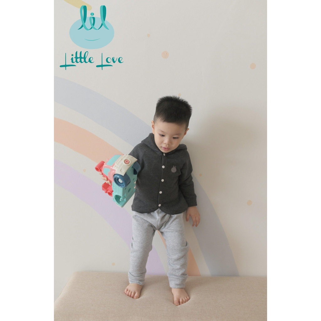 Bộ nỉ Little Love nỉ lông dày dặn cho bé trai bé gái