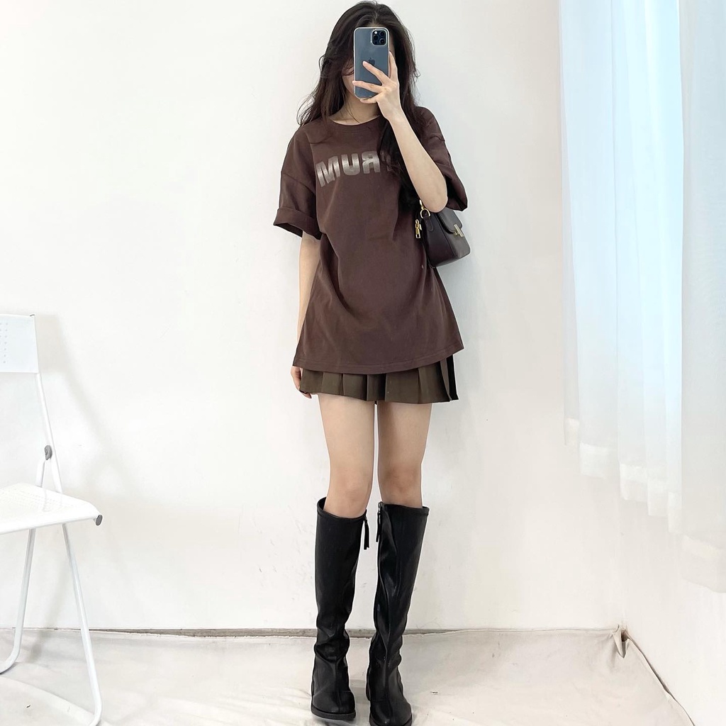 XẢ HÀNG Áo thun 3158 chữ ngực STRUM chất cotton mặt nhung- Miho house