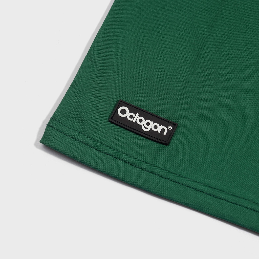 Áo Tanktop Floral OCTAGON Cotton 100% Màu Xanh Lá Unisex Form Rộng