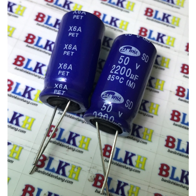 Combo 2  Tụ hóa 50V 2200uF 16x35 chính hãng Nichicon/samwa hàn quốc/ KY JAPAN