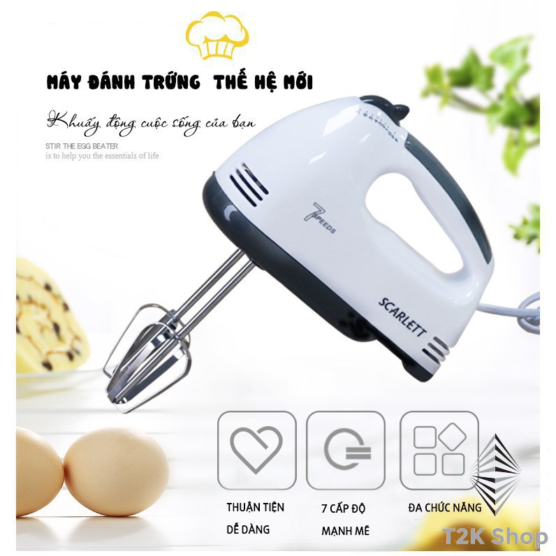 [FREE SHIP] Máy Đánh Trứng Cầm Tay 7 Tốc Độ Công Suất 180W