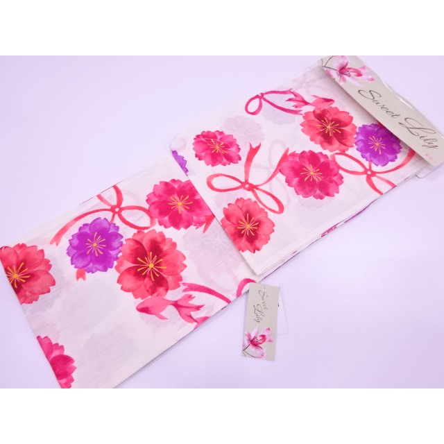 Modern Yukata Nhật Bản hình Sakura Brand Kawari Ori - Quần áo truyền thống Nhật Bản