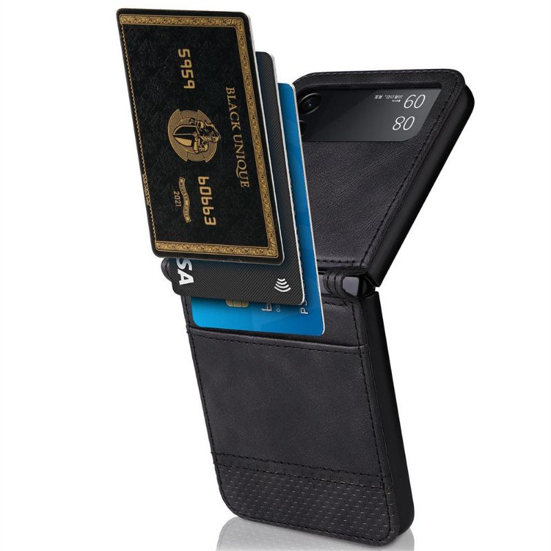Z Flip 4 / Z Flip 3 _ Bao da điện thoại chống sốc chống trầy tích hợp ngăn đựng thẻ