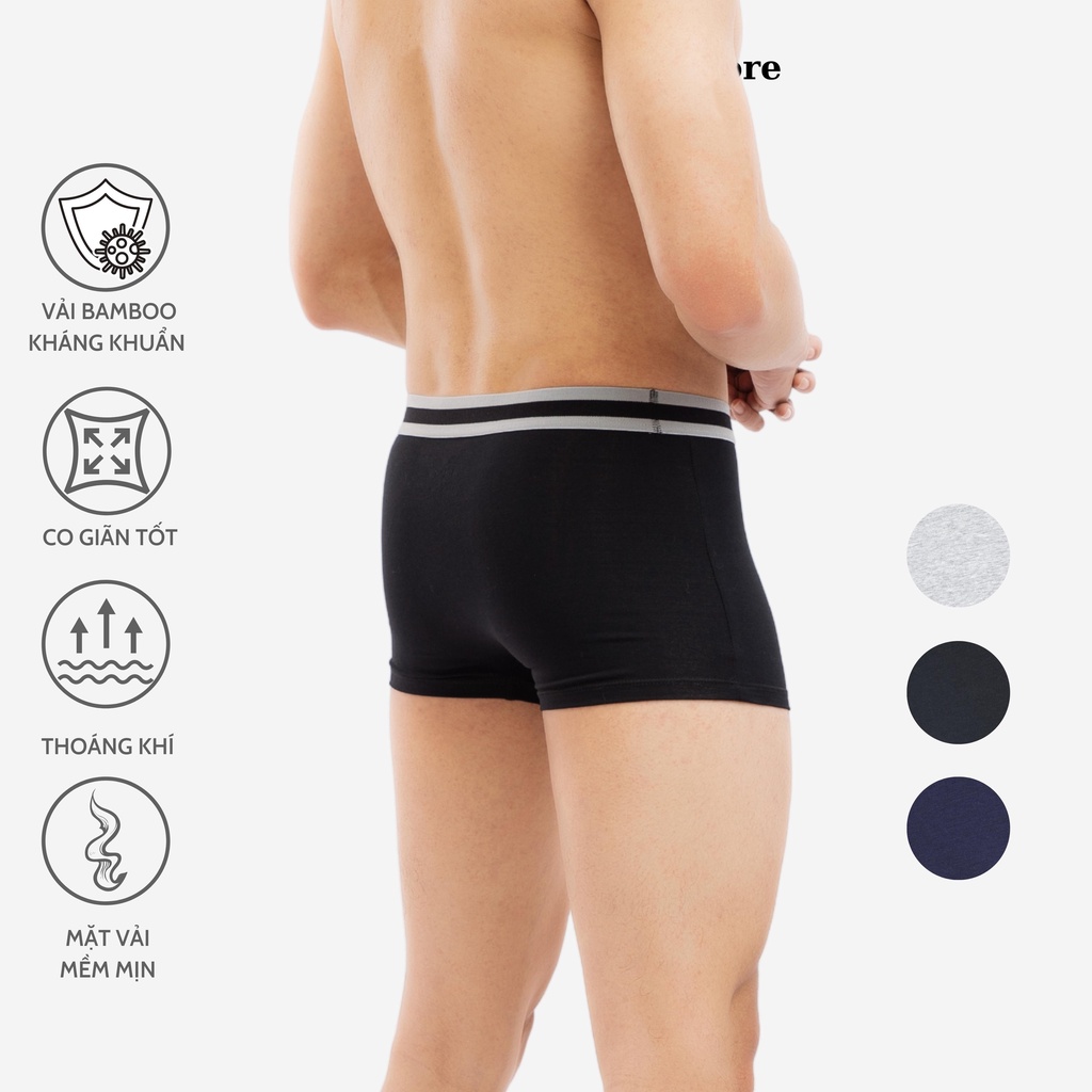 Quần sịp BOXER nam cao cấp DATAMAN, vải bamboo kháng khuẩn, co giãn - BXDT02