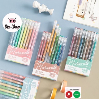 Set 9 bút mực highlight morandi nhiều màu sắc khác nhau cho học sinh B03