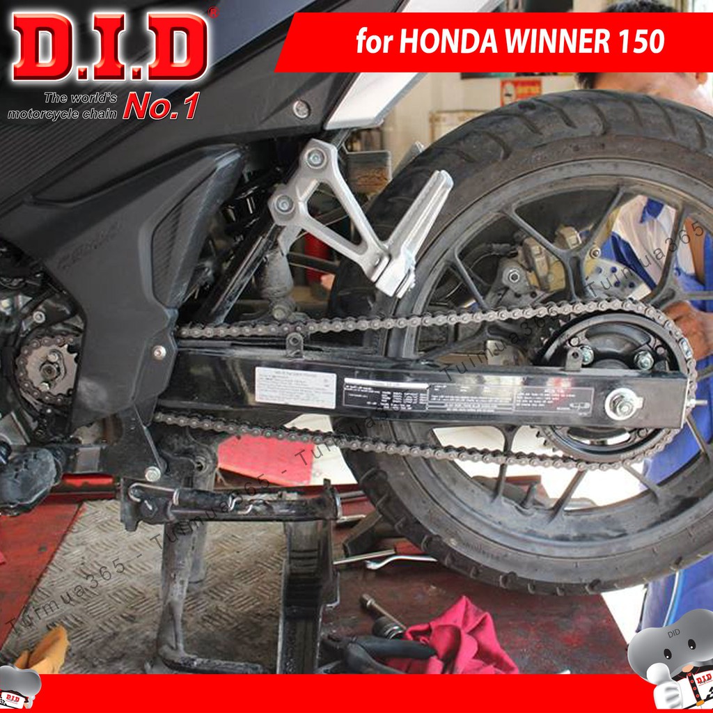 Nhông sên dĩa DID Winner 150cc nhông 15T dĩa 44T – Sên phốt cao su 131L TFX ( Thái Lan )