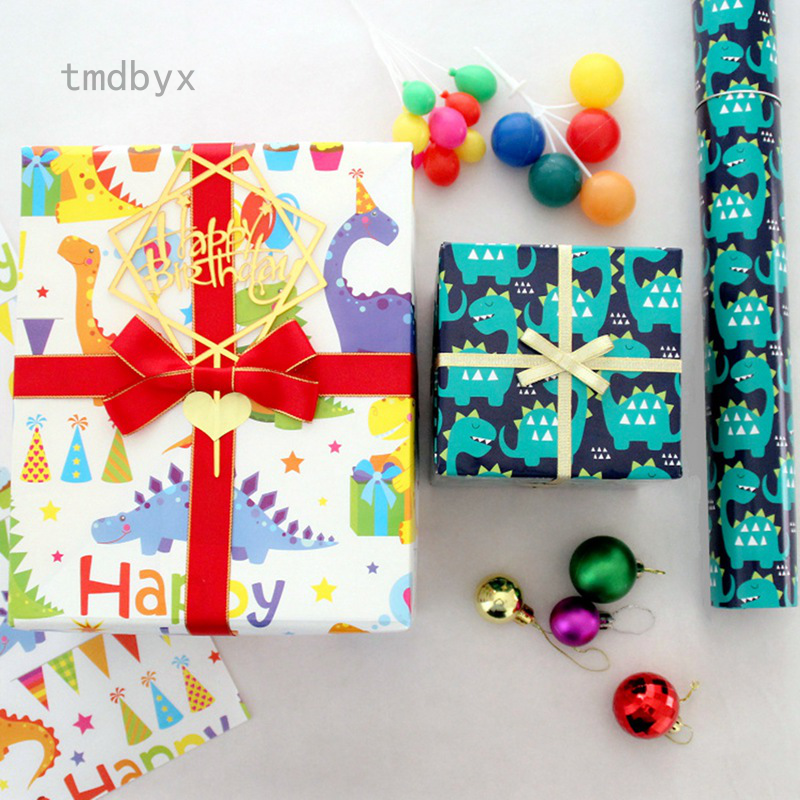 Tmdbyx Giấy Gói Quà Họa Tiết Kì Lân Hoạt Hình