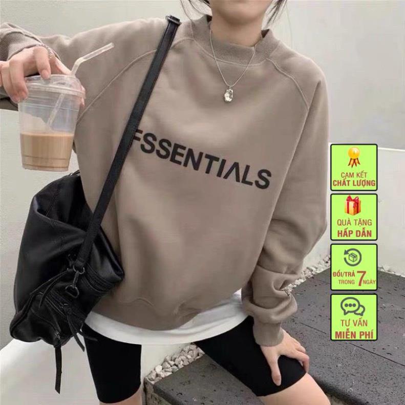 Áo Sweater ESSENTIAL Nam Nữ Unisex,Chất Nỉ dày dặn, Phom thụng Unisex. | BigBuy360 - bigbuy360.vn