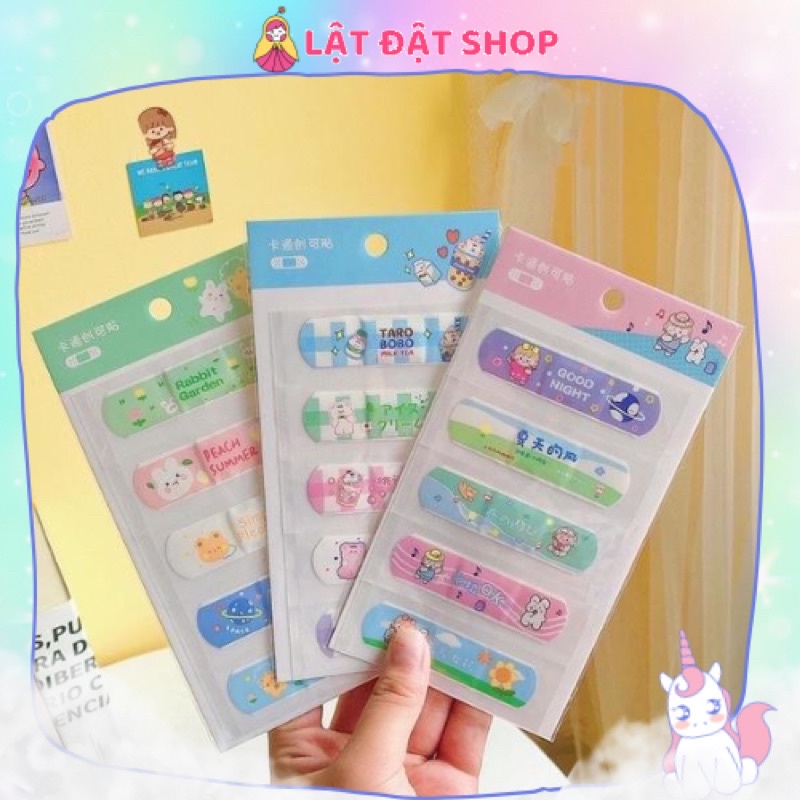 🌿 Set 5 miếng băng keo cá nhân hoạ tiết dễ thương 🌿