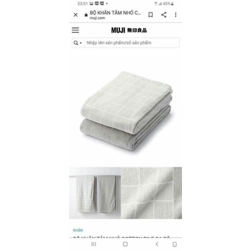 Khăn tắm Muji xuất Nhật combo 2 chiếc