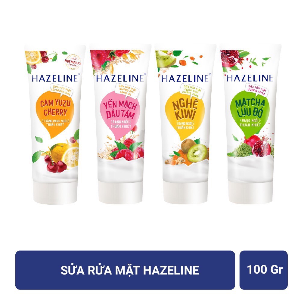 Sữa Rửa Mặt Hazeline Dưỡng Ẩm Sáng Da (100g)