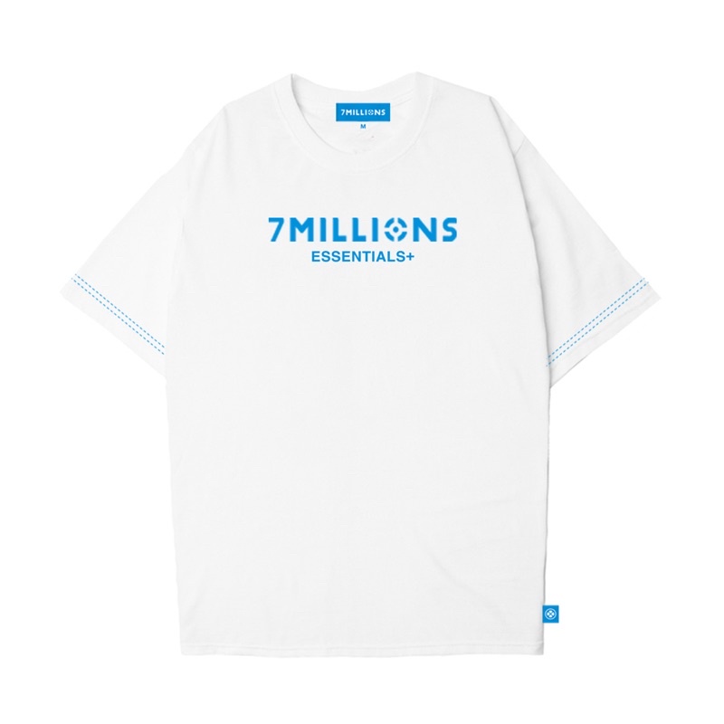 Áo thun 7millions Essentials Plus - Màu Trắng - Tặng Kèm Box - Unisex Nam Nữ - Form oversize