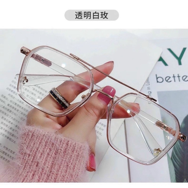 Kính Mắt Vuông Gọng Kim Loại Hàng Đẹp