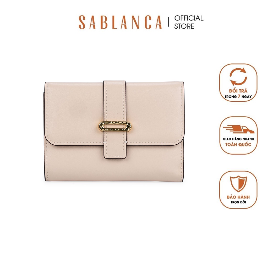 Ví cầm tay nữ mini đính kim loại SABLANCA 5052WA0167