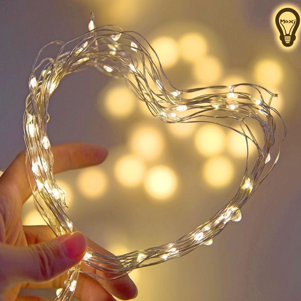 Đèn led 1M đom đóm dùng trang trí DECOR hộp quà, bánh kem, thiệp ,phòng ngủ MOXI.