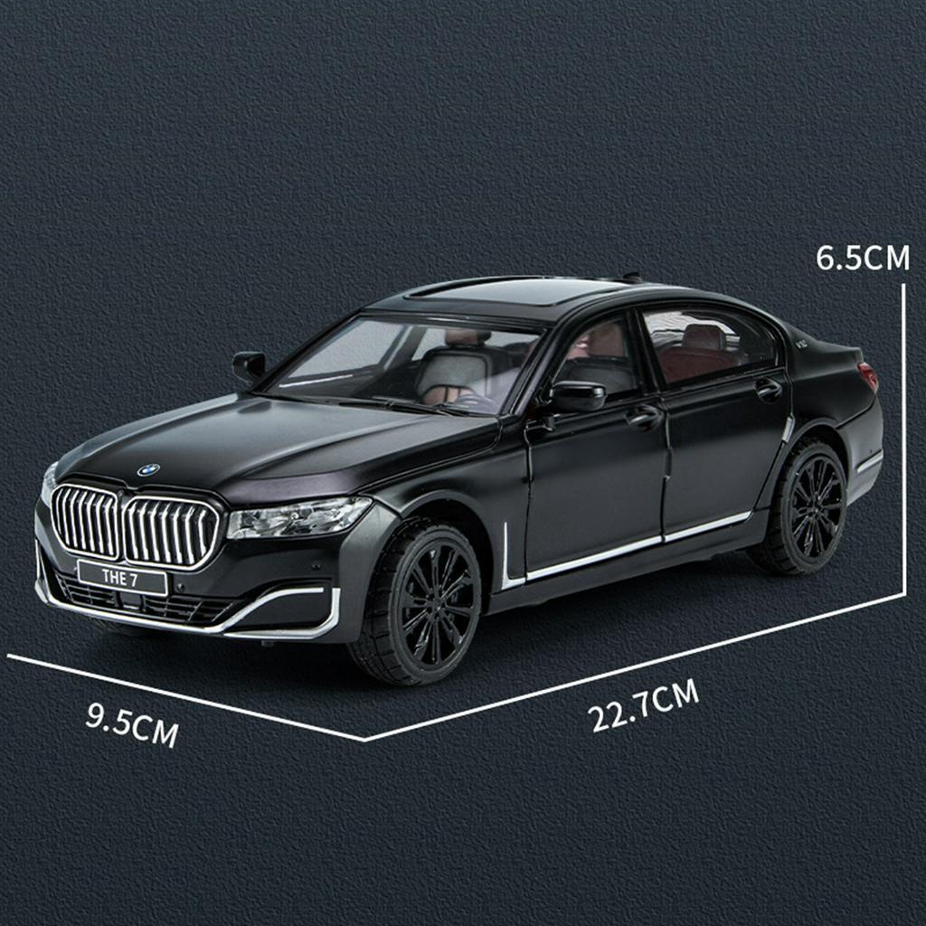 Xe mô hình sắt BMW 760LI TẶNG KÈM BIỂN SỐ tỉ lệ 1:24 hãng Chimei 3 màu