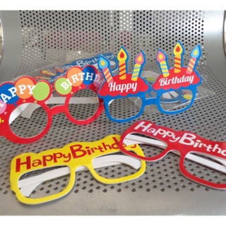 🤓Mắt kính giấy dẻo Happy birthday đáng iu!!!