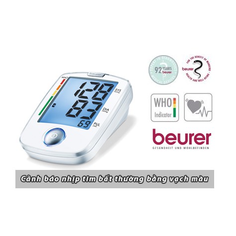 (BH chính hãng) Máy đo huyết áp bắp tay Beurer BM44, giá bao gồm adapter (Bảo hành 36 tháng)