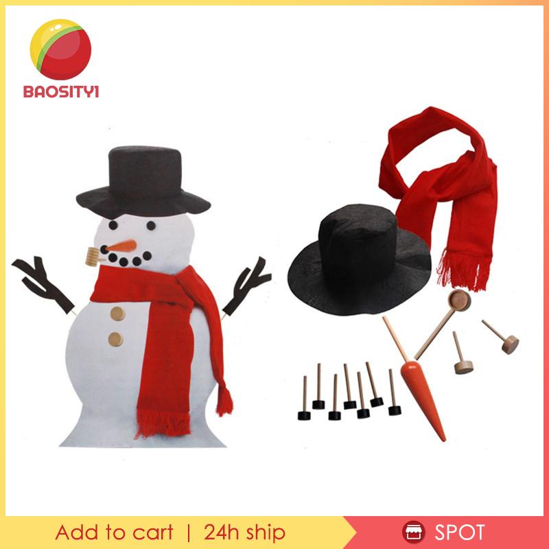 [Baosity1] Bộ Trang Phục Người Tuyết Ngoài Trời + Mũ + Cà Rốt + Khăn Choàng Đồ Chơi Hoạ