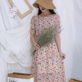 Đầm vintage hoa nhí