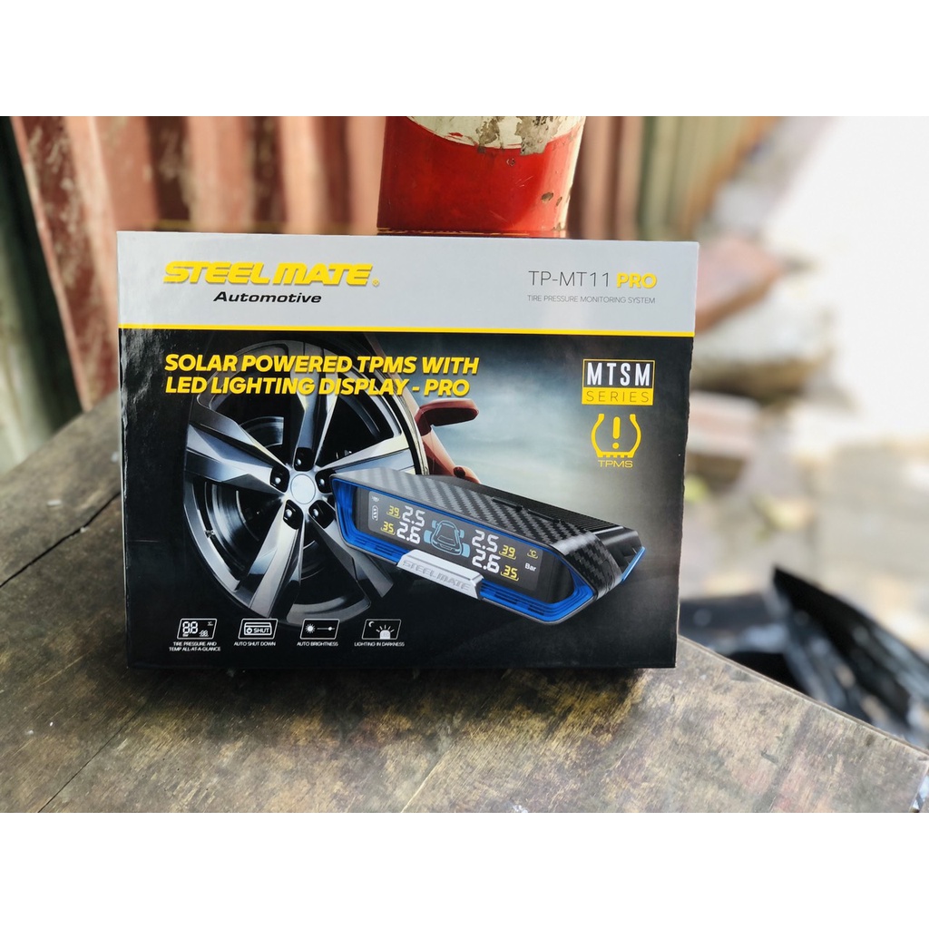 Cảm Biến Áp Suất Lốp Ô tô Steelmate MT11 Pro Van Trong Sạc Năng Lượng Mặt Trời -Bảo hành chính hãng 3 năm