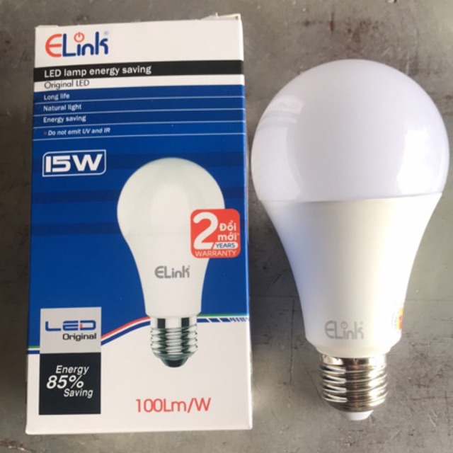 Bóng đèn led bulb ELink 15W ánh sáng trắng , vàng