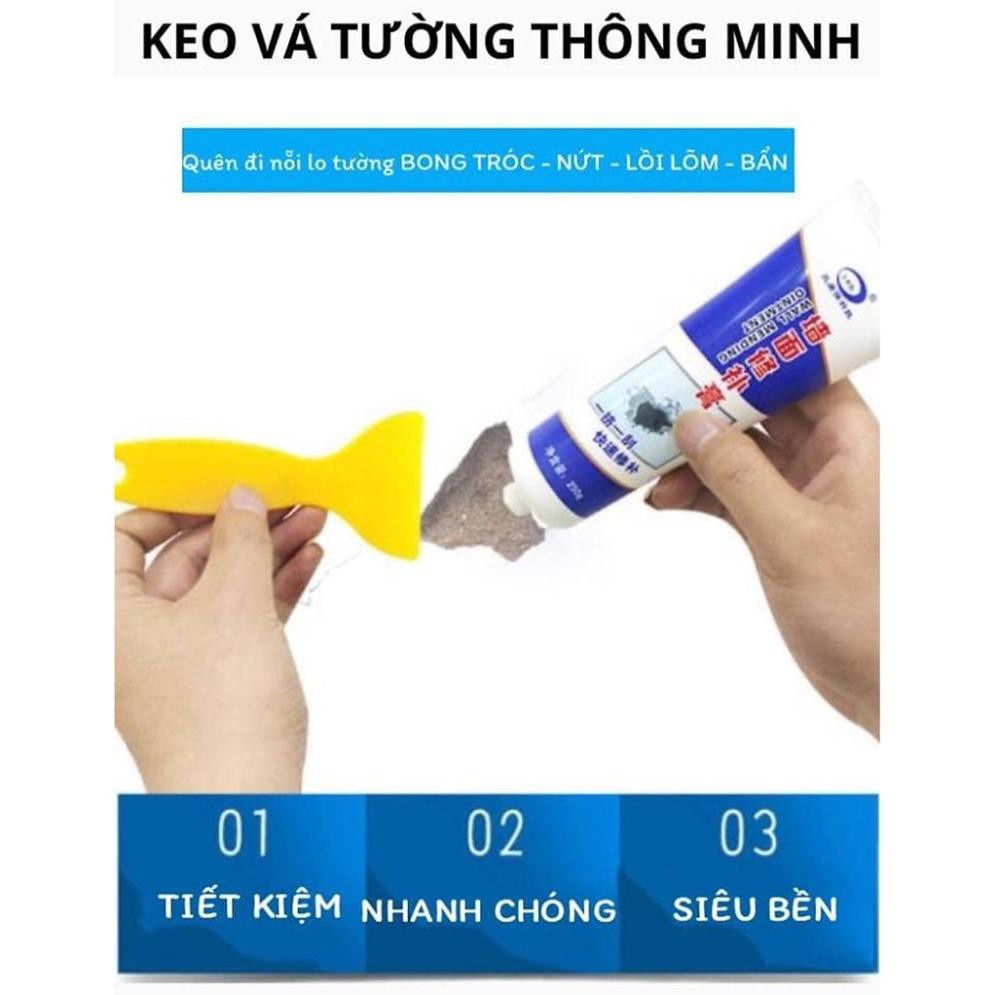 FREESHIP Tuýp Keo Vá Tường Thông Minh 250g - Tường Bị Nứt, Ẩm Mốc, Thủng