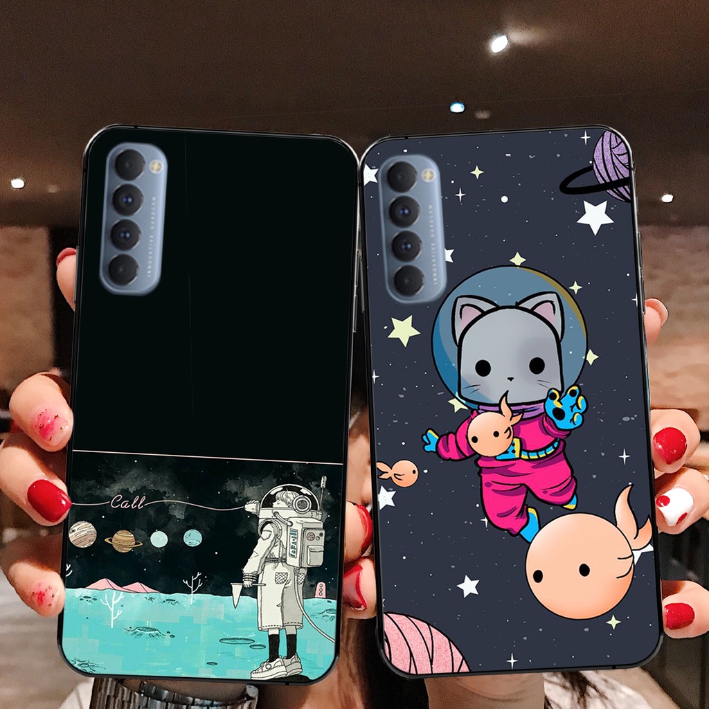 Ốp lưng Oppo Reno 3 - Reno 3 pro - Reno 4 - Reno 4 pro - Reno 5 ốp phi hành gia đẹp