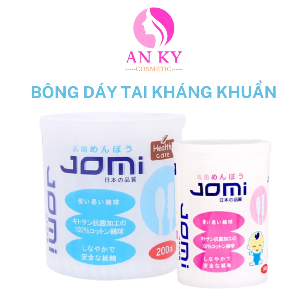 Tăm Bông JOMI Kháng Khuẩn 1 Đầu Xoắn, 1 Đầu Thường