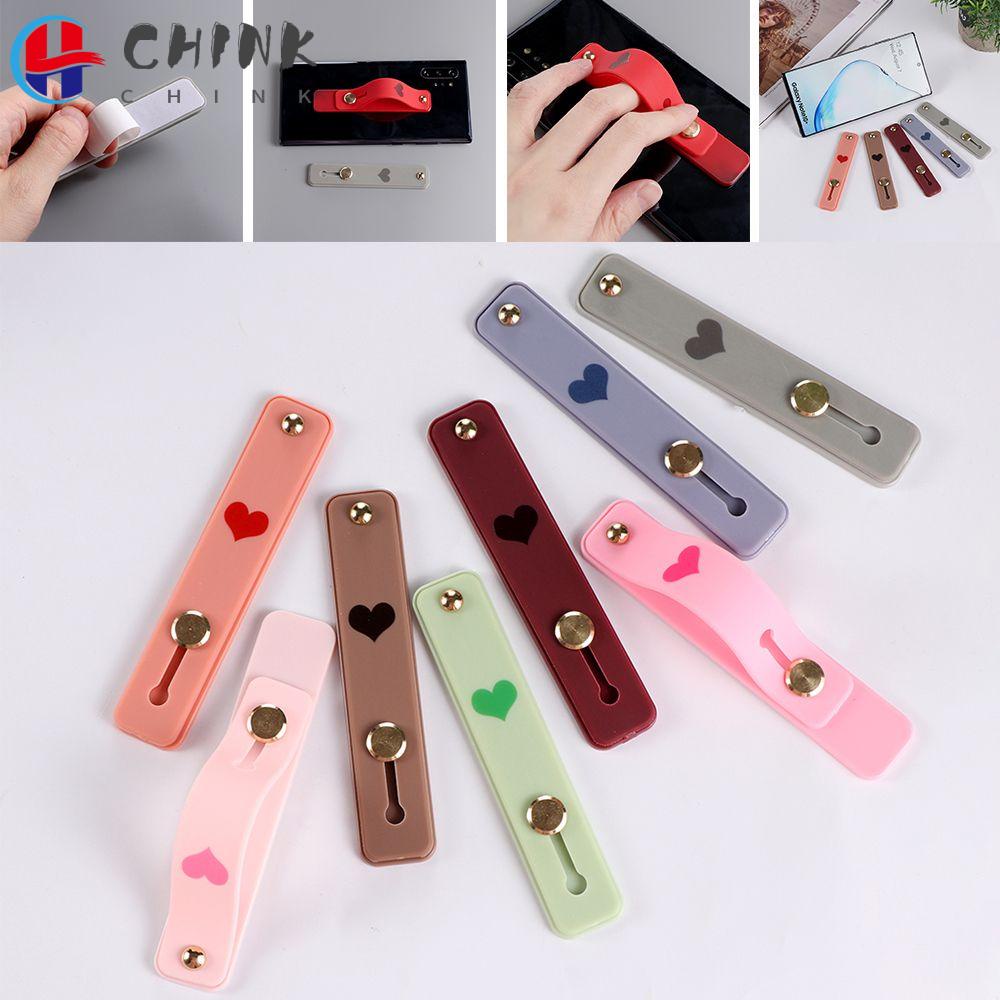 Giá đỡ điện thoại bằng silicon thiết kế dạng dây đeo màu kẹo phong cách sáng tạo